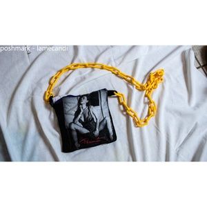 Custom Primitive Handbag Purple Camo Back Yellow